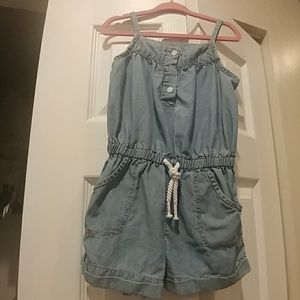 Toddler Girls Chambray Jumper